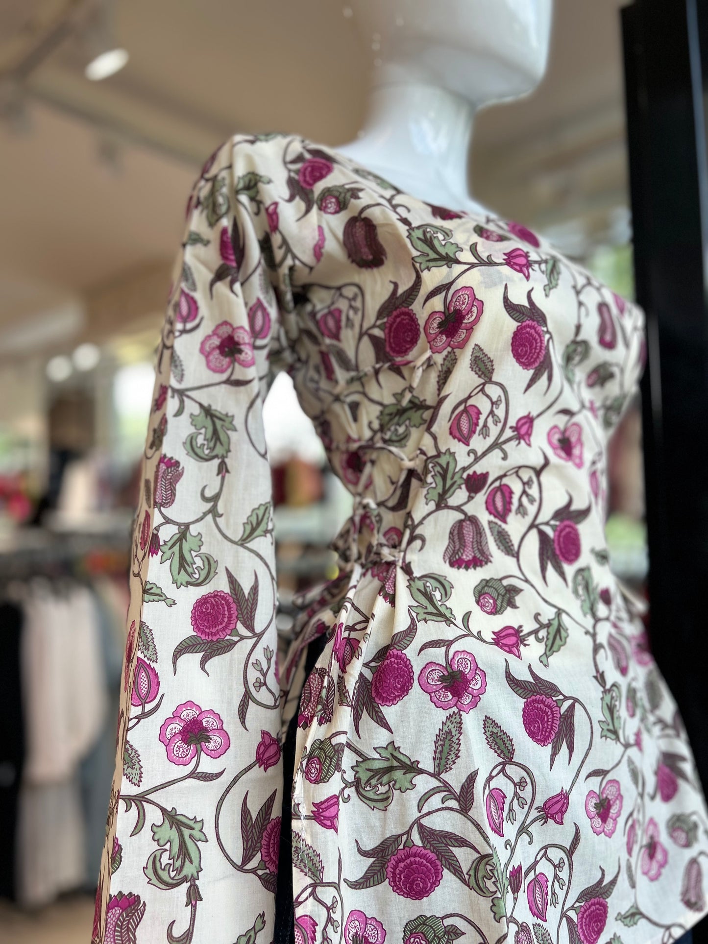side dori full sleeve short kurti
