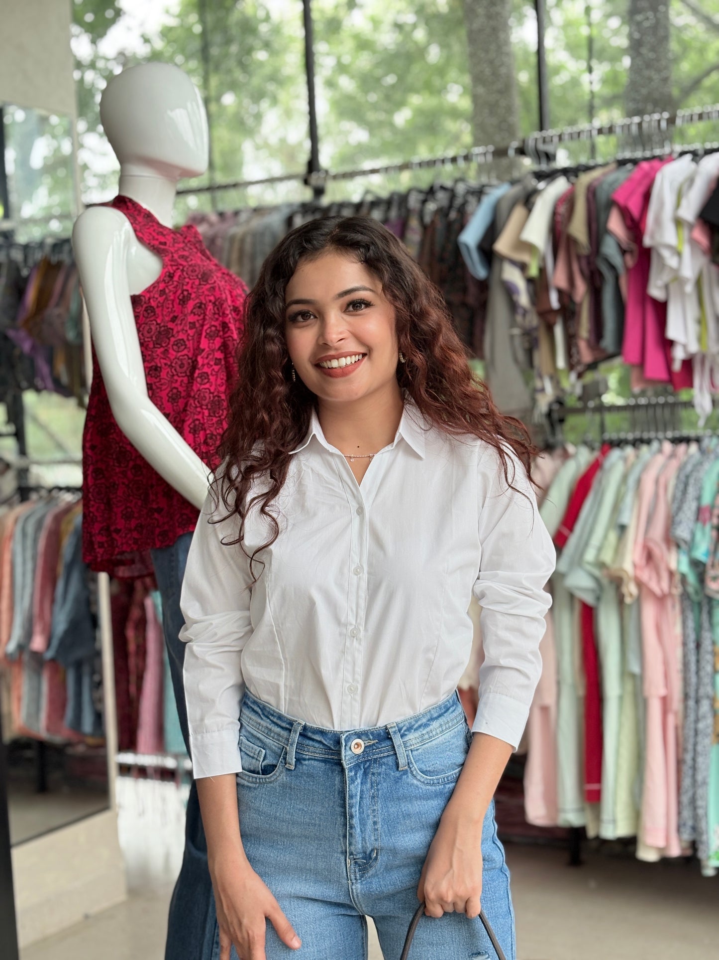 Classic White Cotton Shirt for Women | Smart Casual Everyday Wear