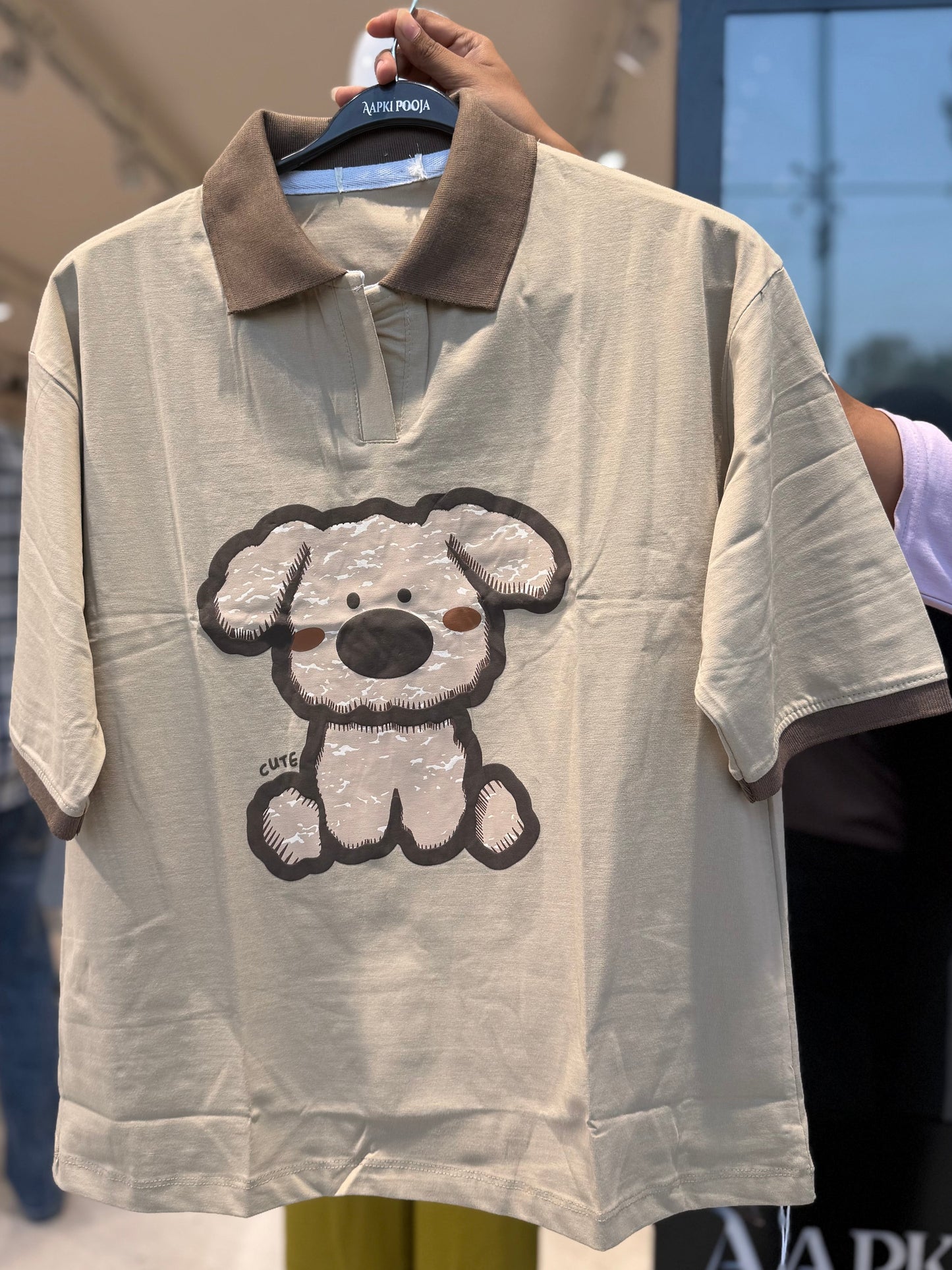 Graphic polo tee