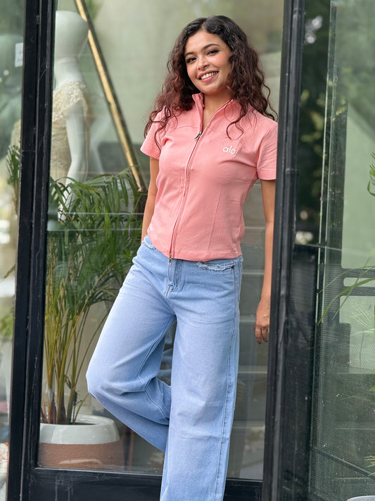 Women’s Zip-Up Casual Top