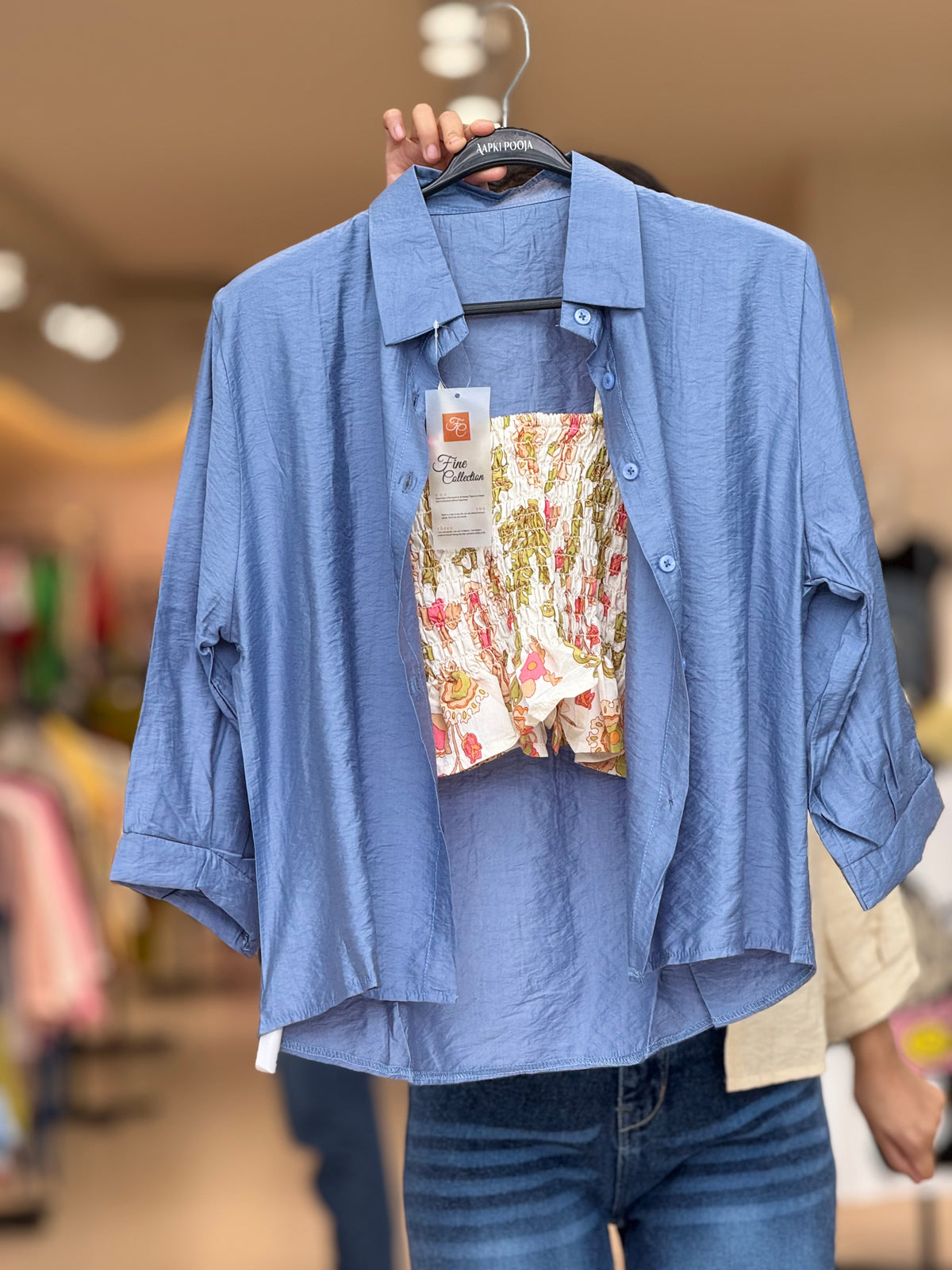 Shirts with printed inners.