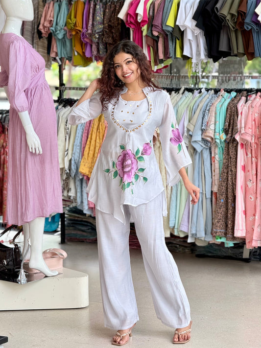 Three piece Cord kurti set