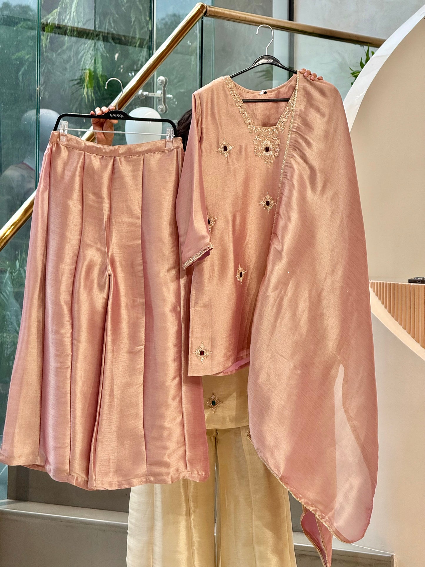 Silk Blend 3-Piece Suit Set with Dupatta