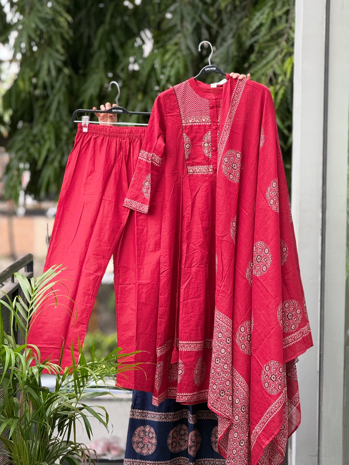 3 piece cotton party wear suit set