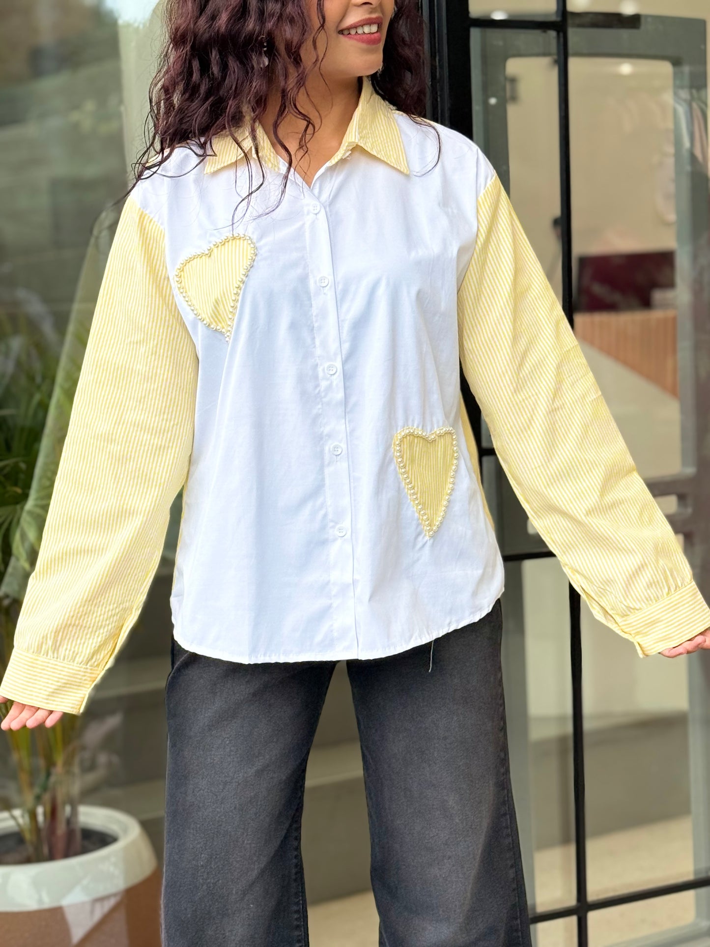 Stone Heart detail shirt