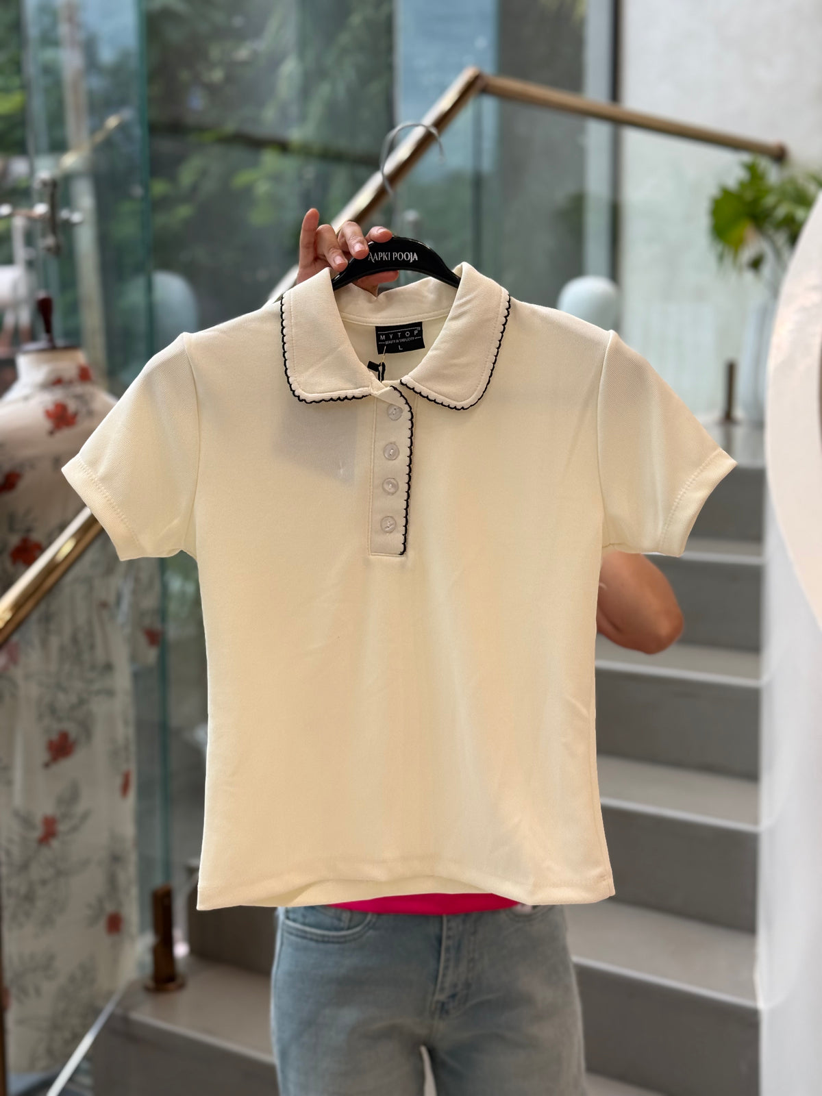Body fit polo Top
