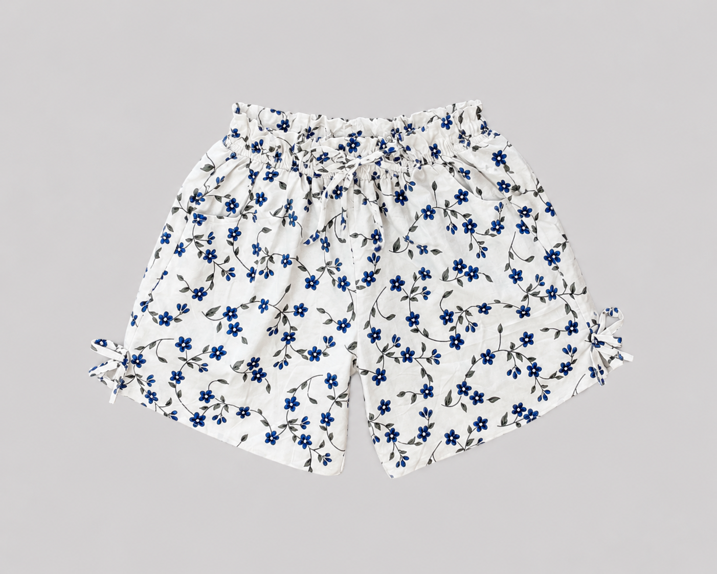 Spring Blossom Tie-Up Shorts