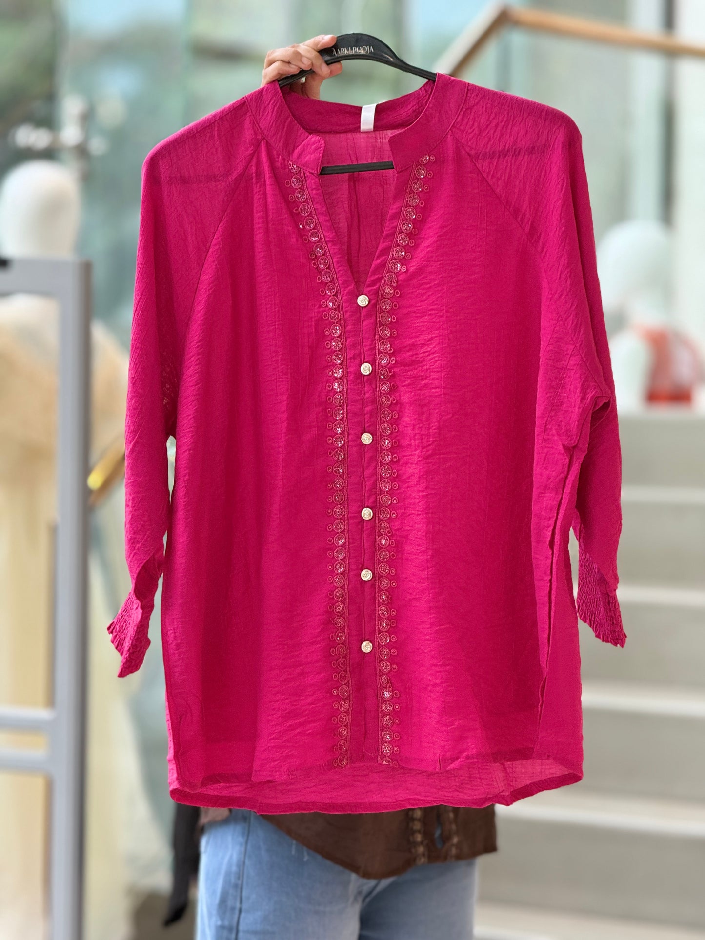 party wear button detail top