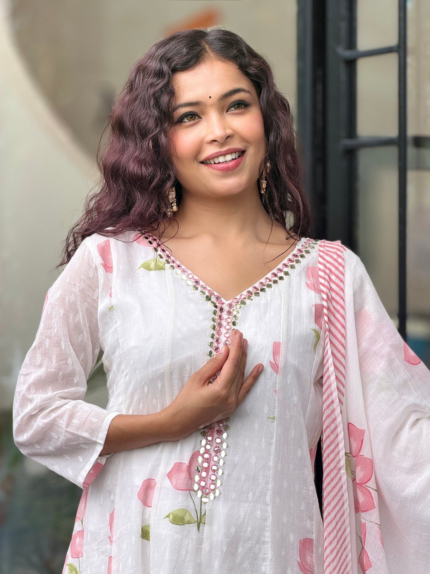 Anarkali cotton suit set
