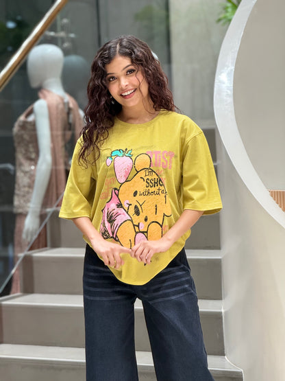 Partywear sparkle oversized T-shirt