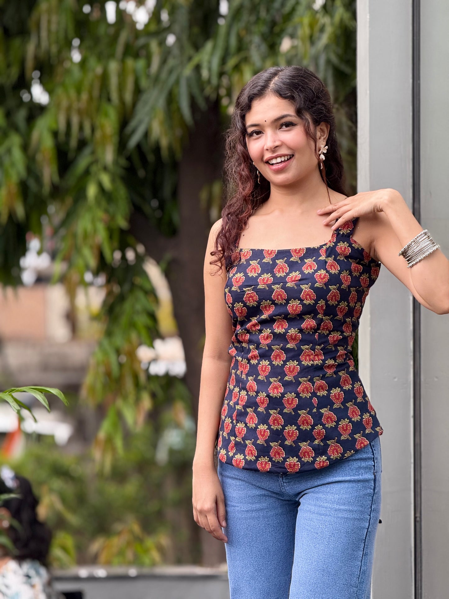 padded backless top
