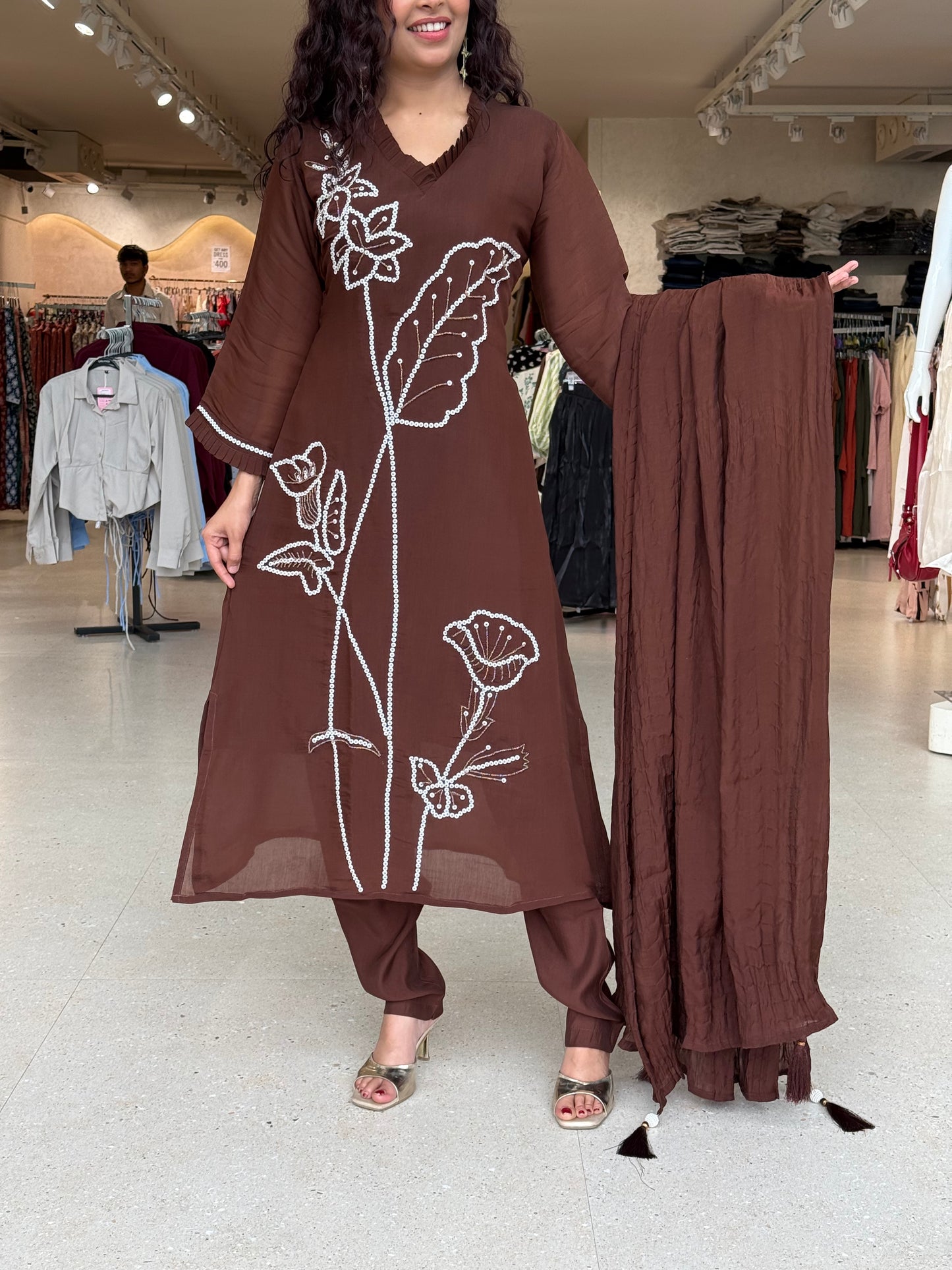 3 piece partywear suit set