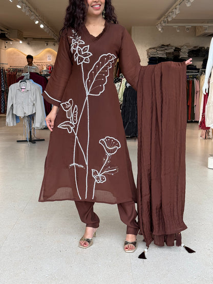 3 piece partywear suit set