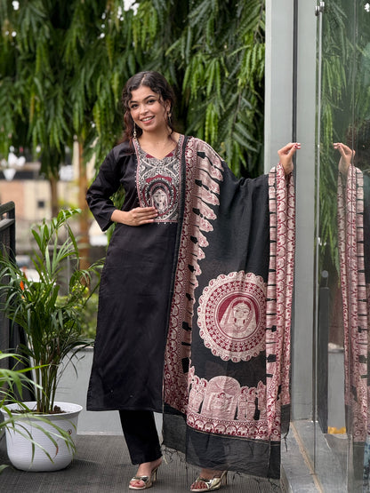 Printed partywear 3 piece suit set