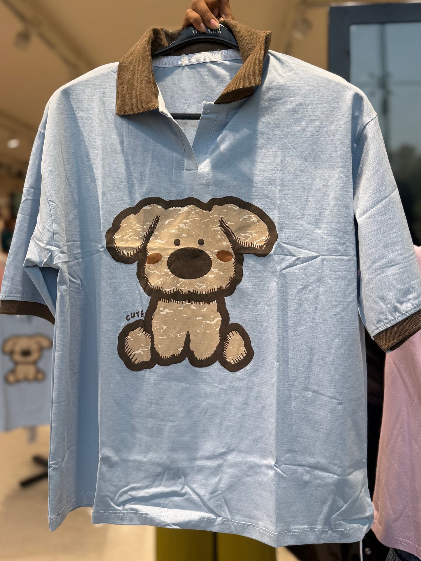 Graphic polo tee
