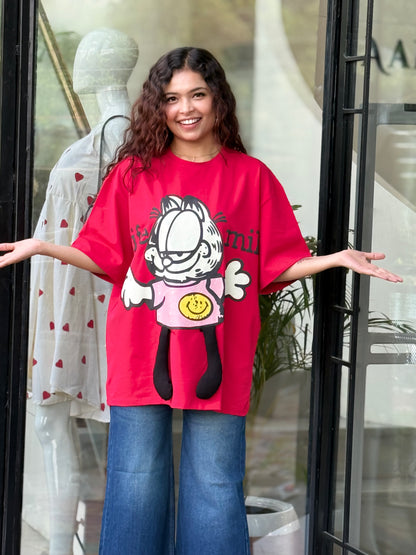 Garfield Oversized Graphic T-Shirt