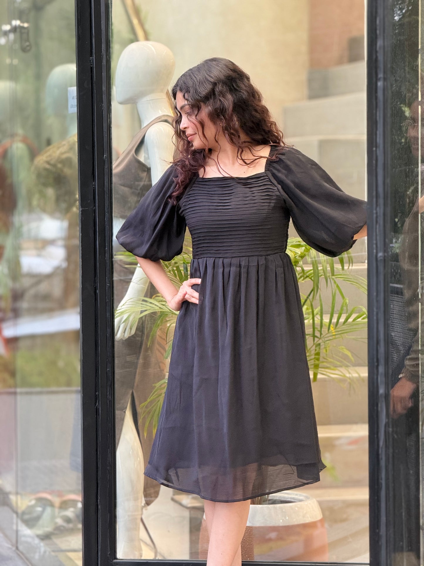 Smocked Midi Dress