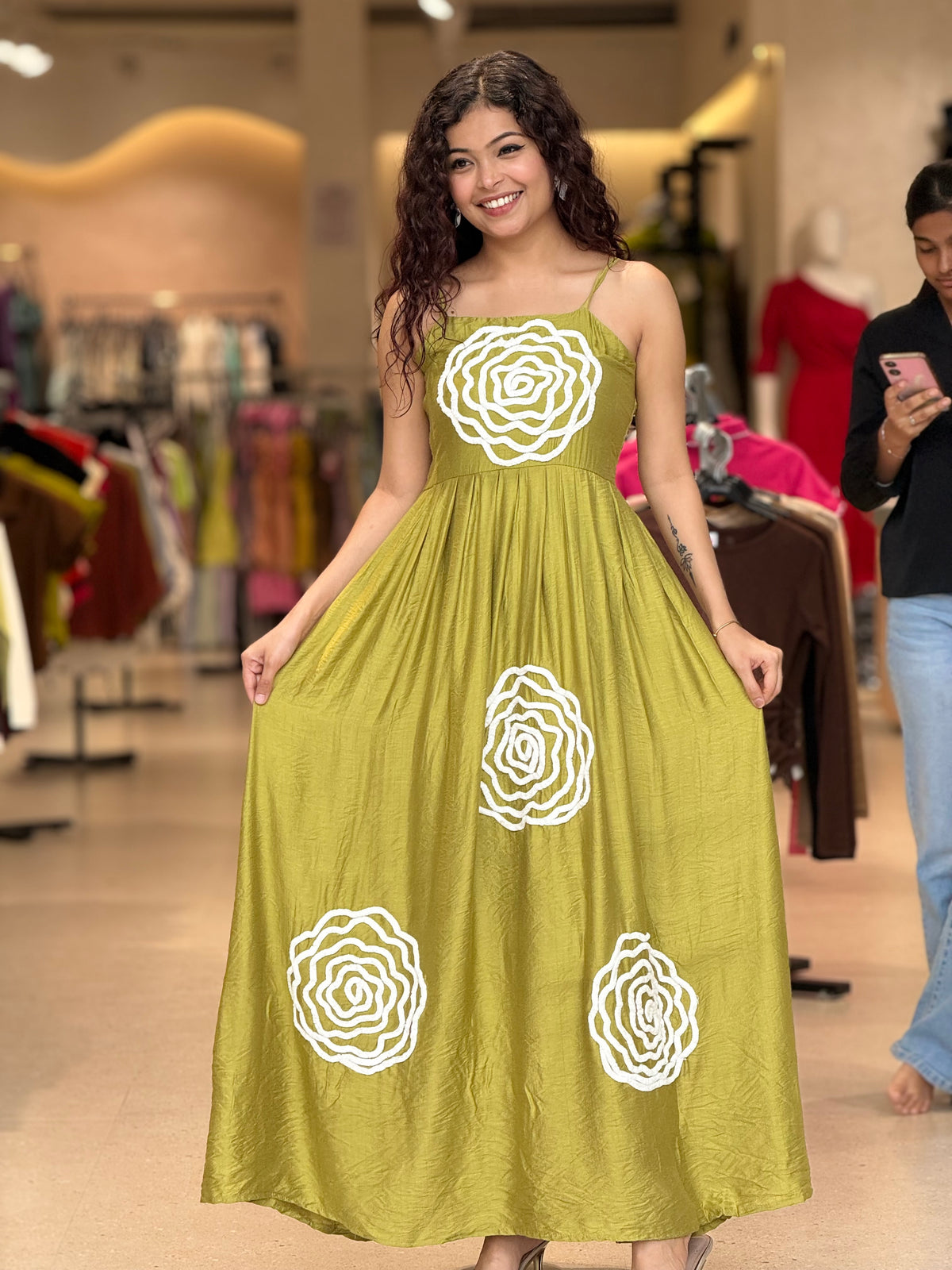 floor length partywear dress with jacket