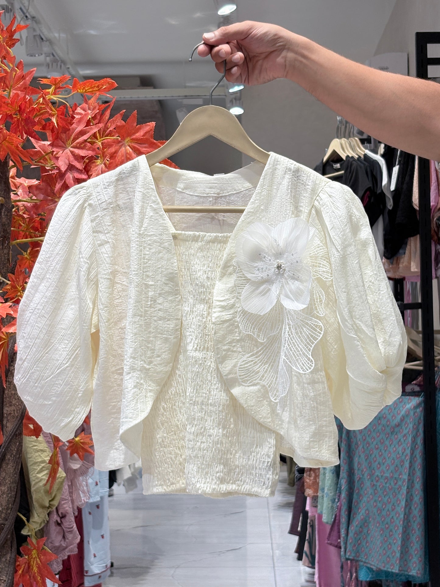 Partywear top with inner