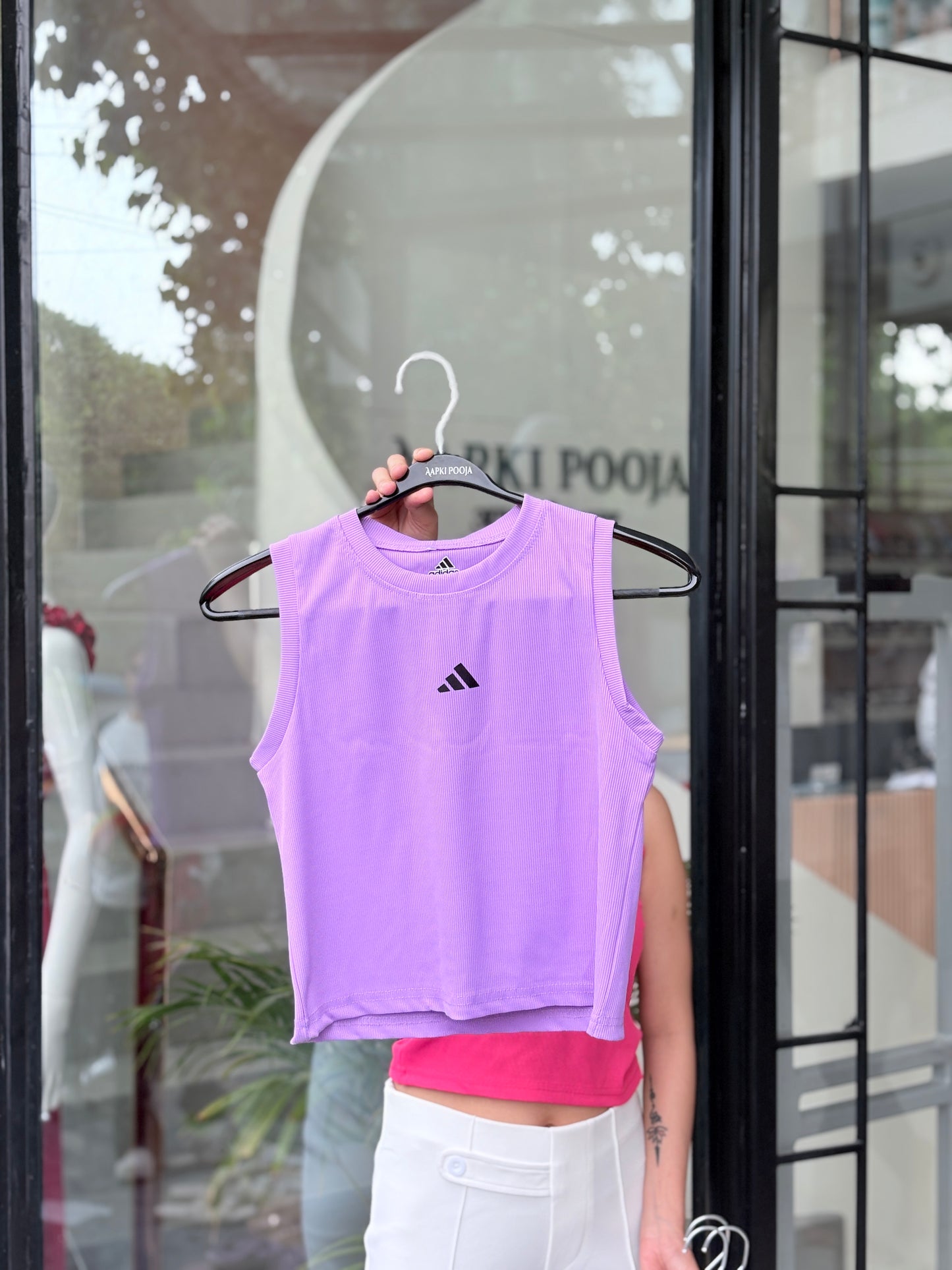 addidas print tank top