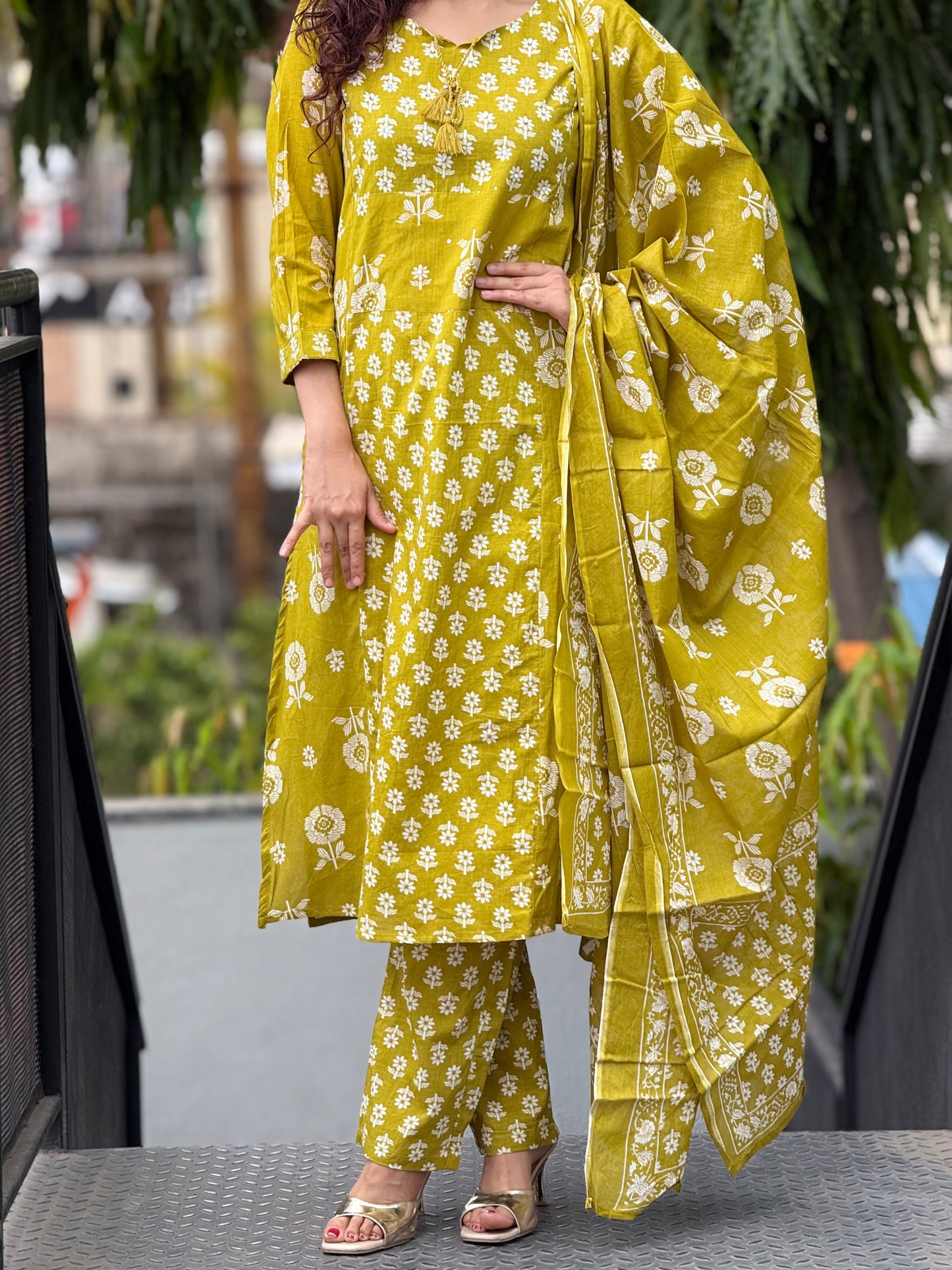3 piece cotton suit set