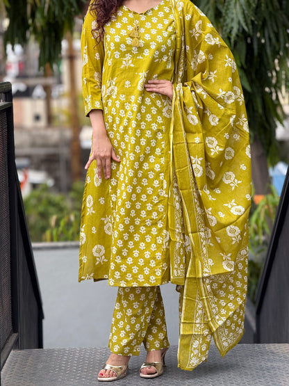 3 piece cotton suit set