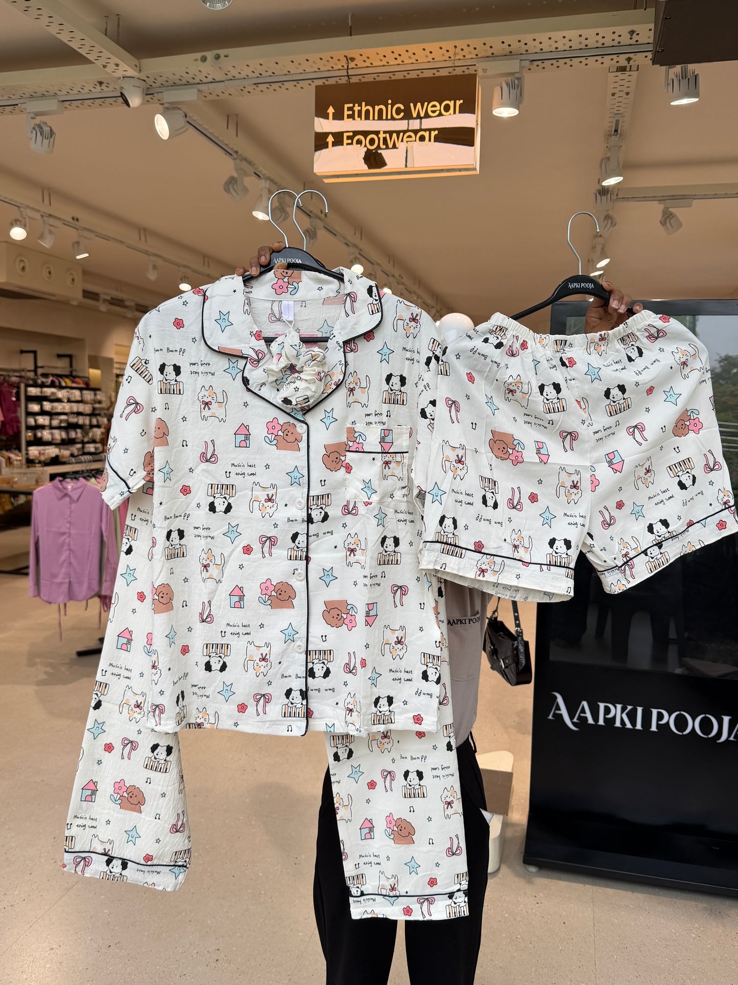 Premium 4-Piece Floral  Print Night Suit Set for Women