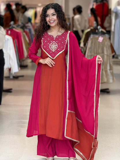 3 piece party wear suit set