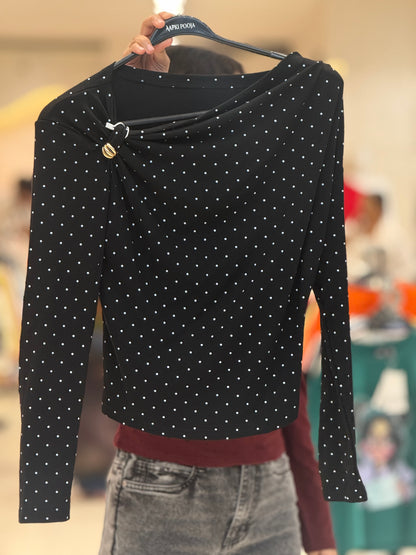 partywear top with broach