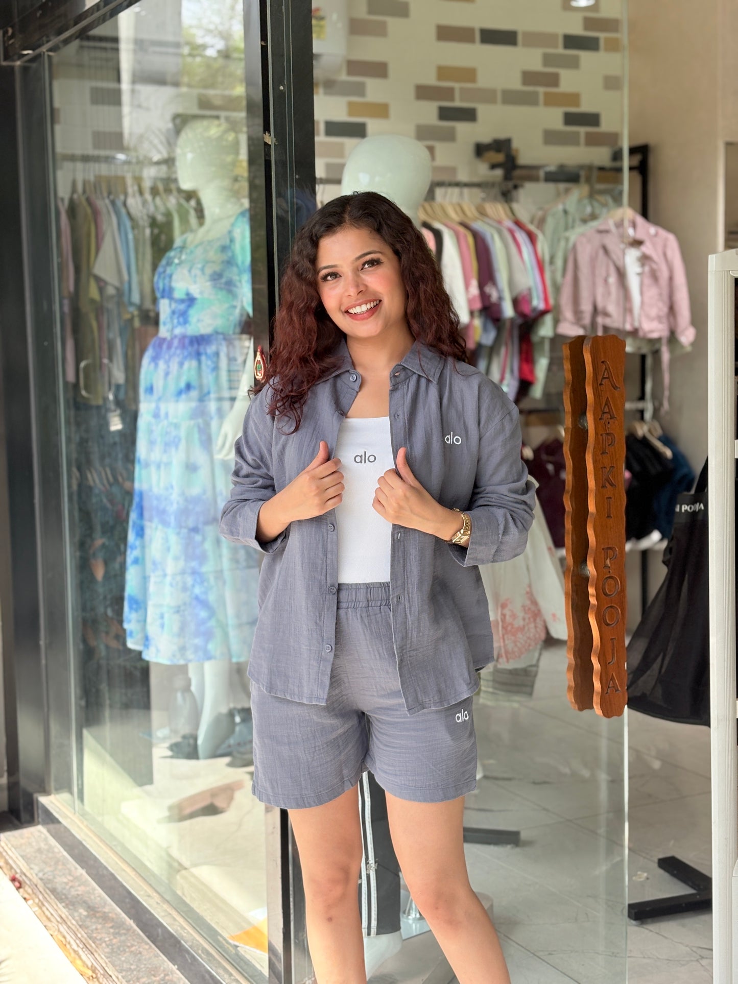Alo 3-Piece Linen Co-Ord Set