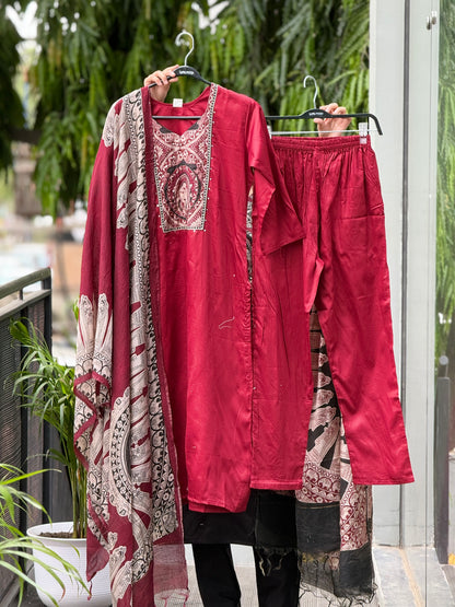 Printed partywear 3 piece suit set