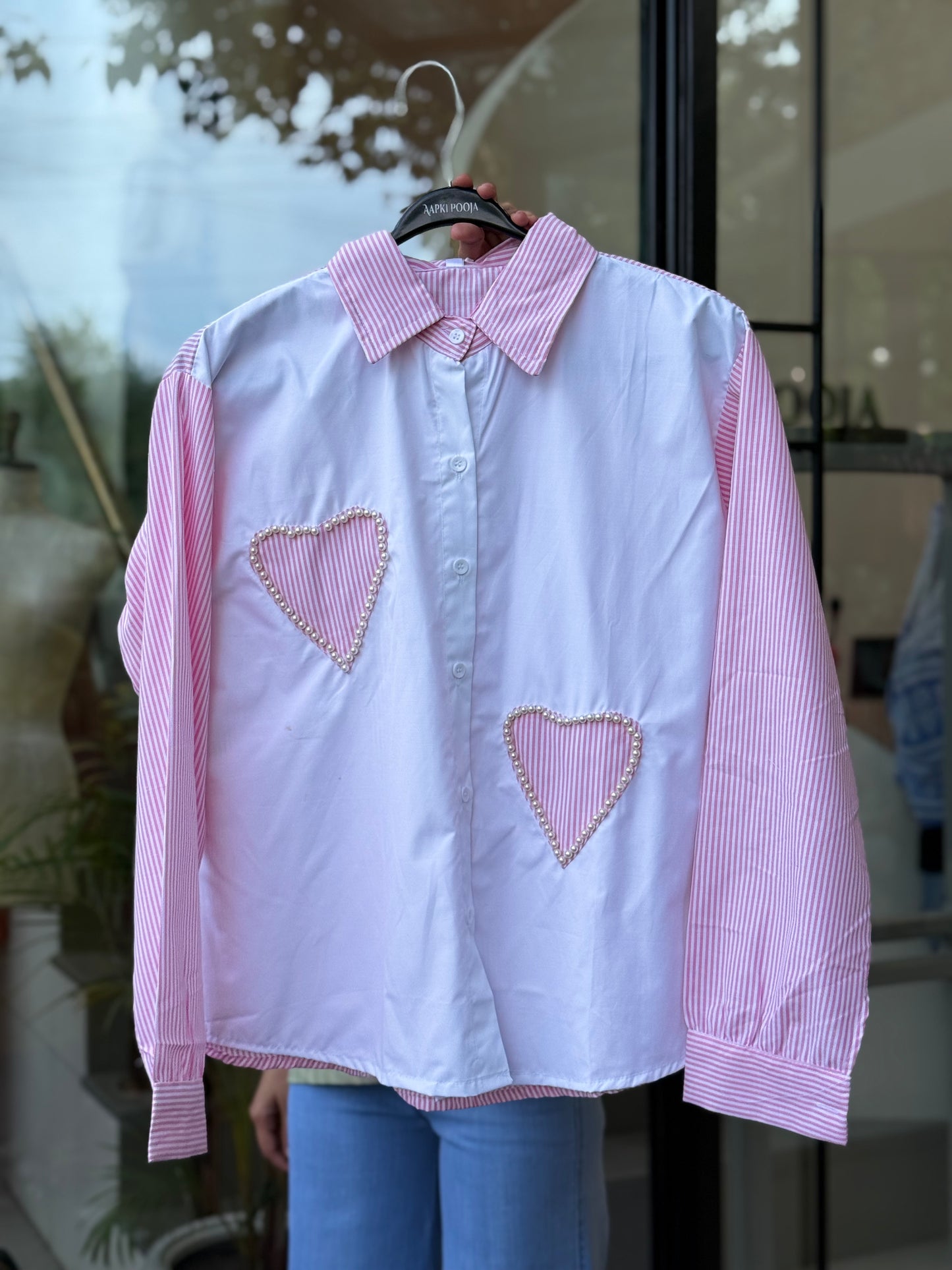 Stone Heart detail shirt