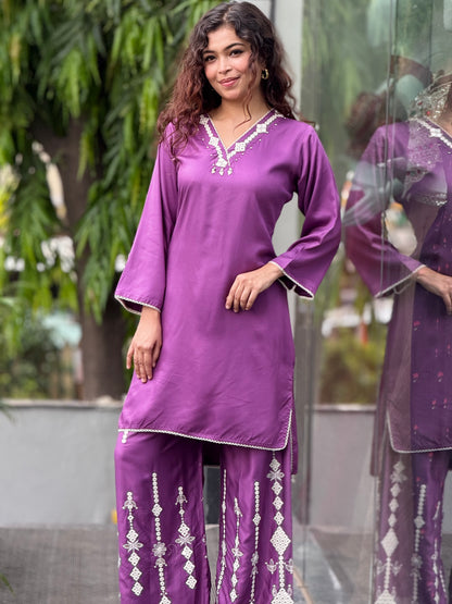 Embroidered co-ord set