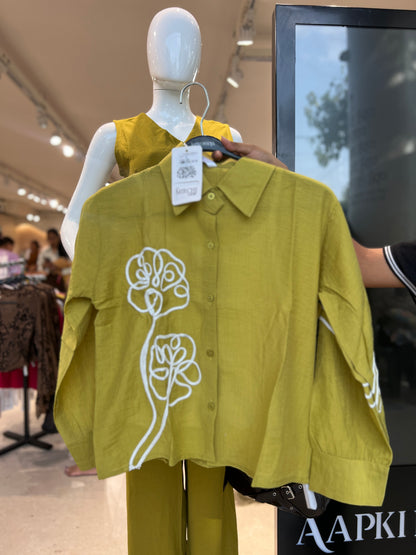Embroidered shirt with inner.