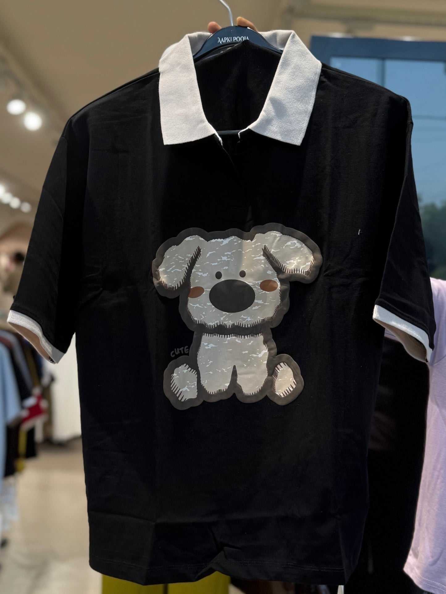 Graphic polo tee