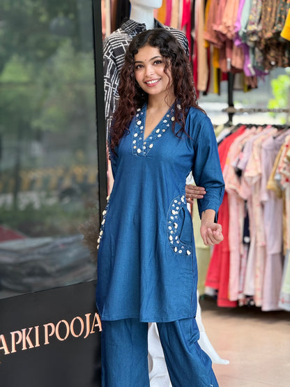 Shell work co-ord set with pockets
