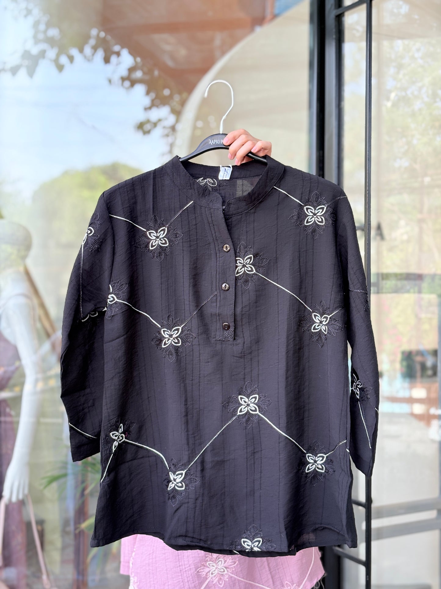 Embroidered  Casual Top