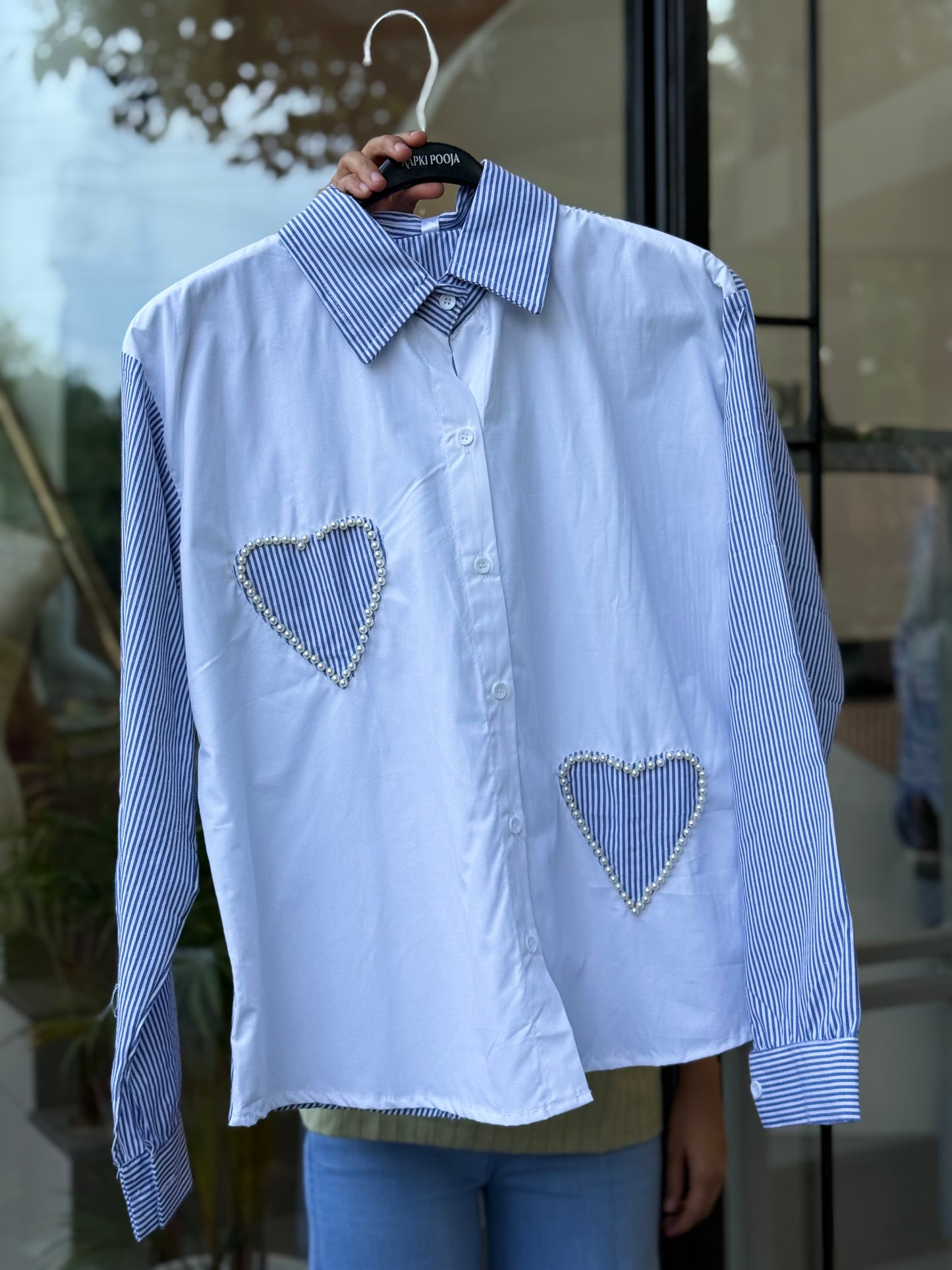Stone Heart detail shirt