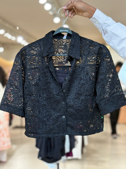 See through shirt with inner