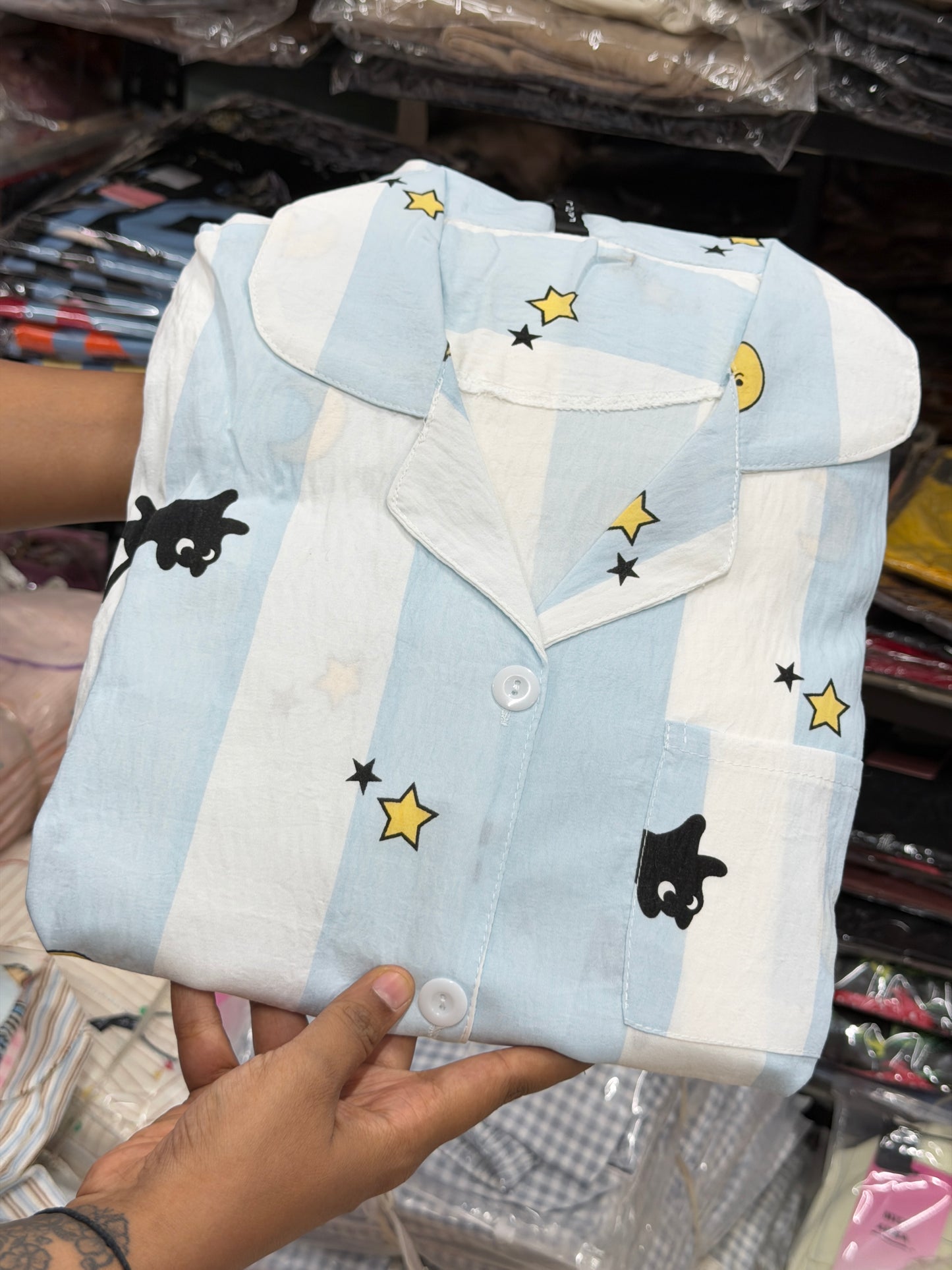 star & cat 3 piece night dress