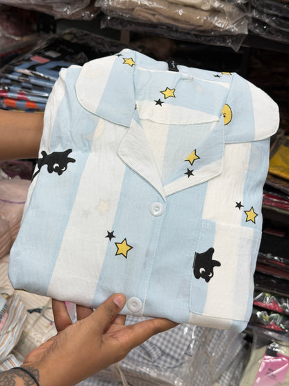 star & cat 3 piece night dress