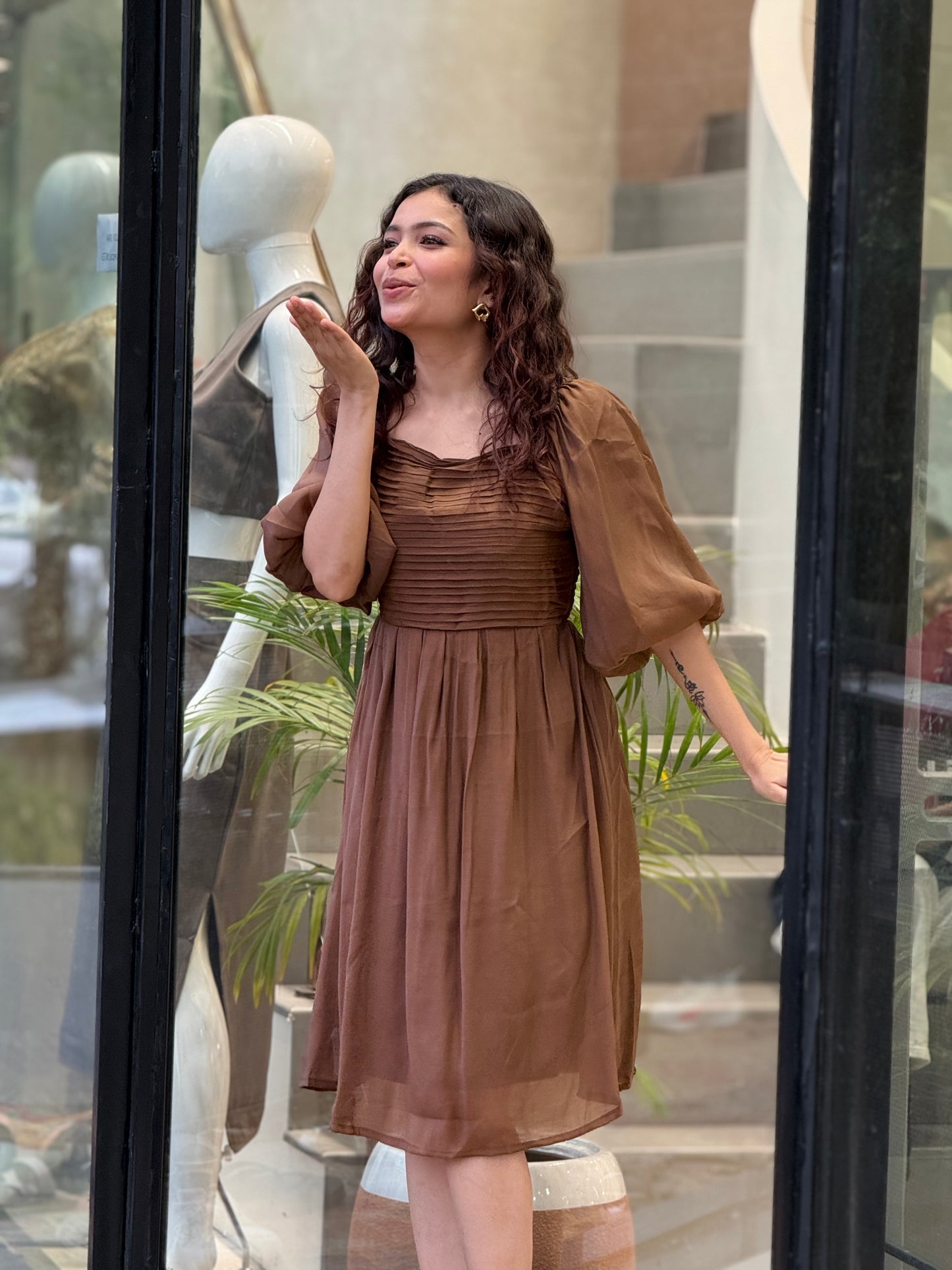 Smocked Midi Dress
