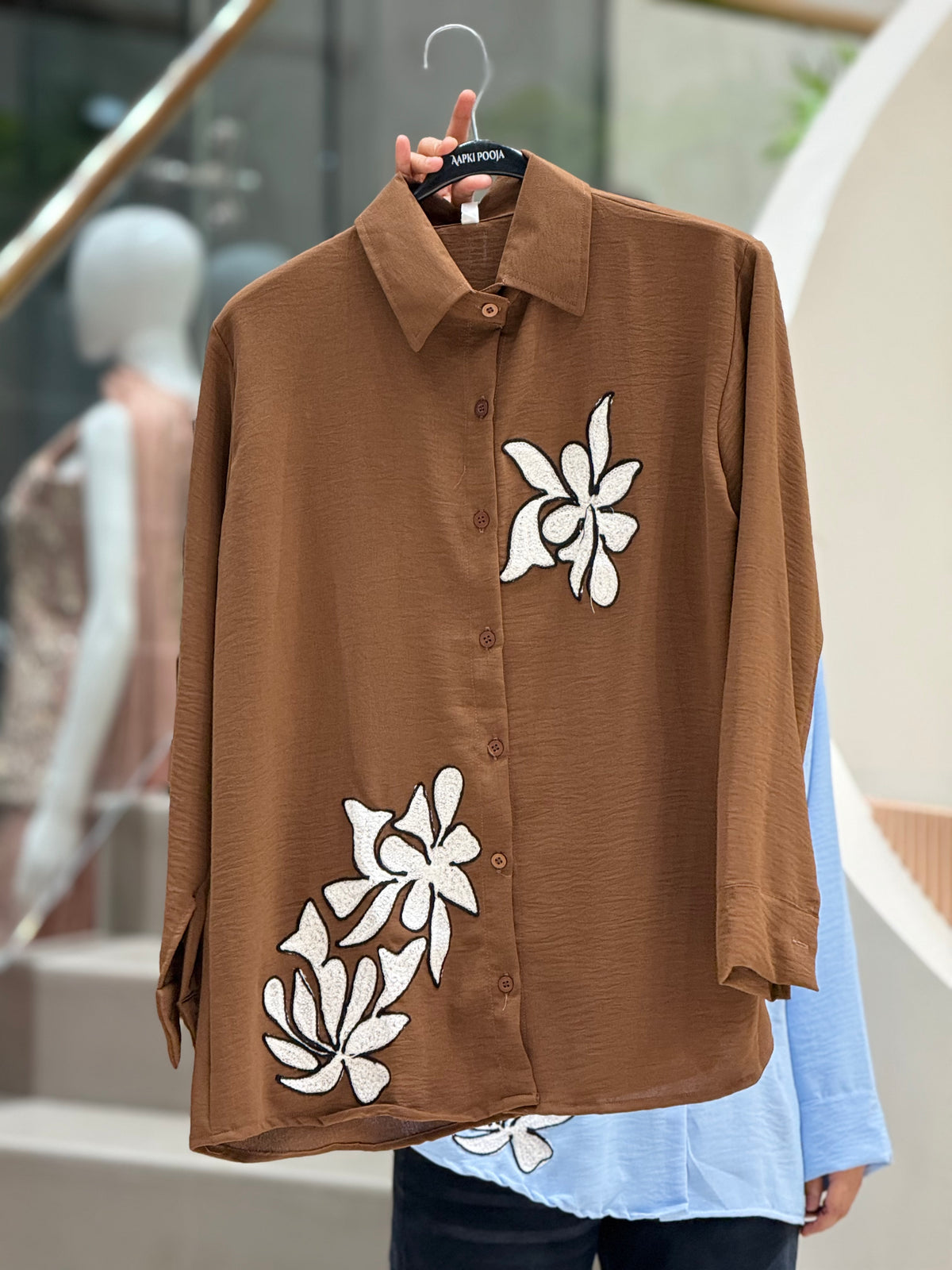 Embroidered partywear shirt