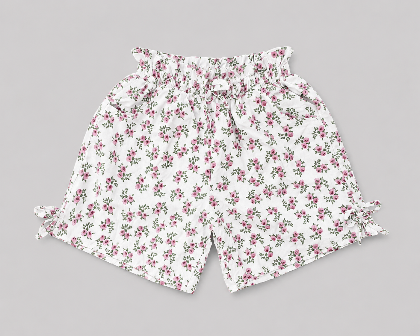 Spring Blossom     Tie-Up Shorts