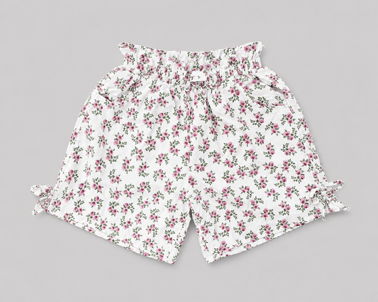 Spring Blossom     Tie-Up Shorts