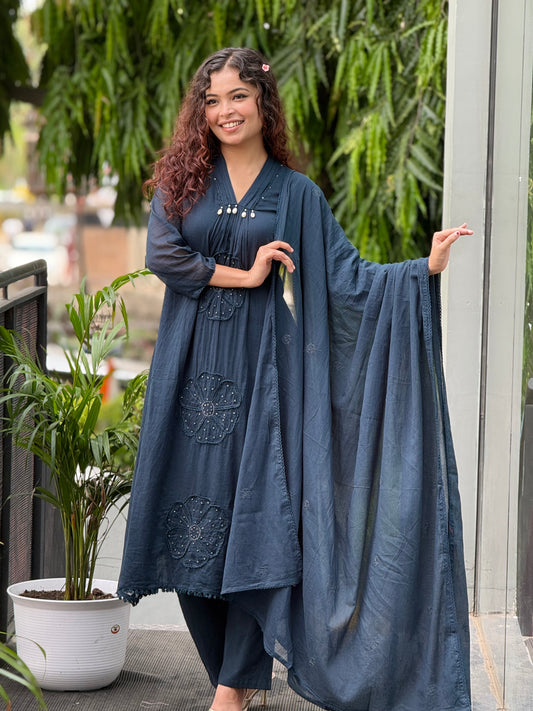 cotton 3 piece suit set