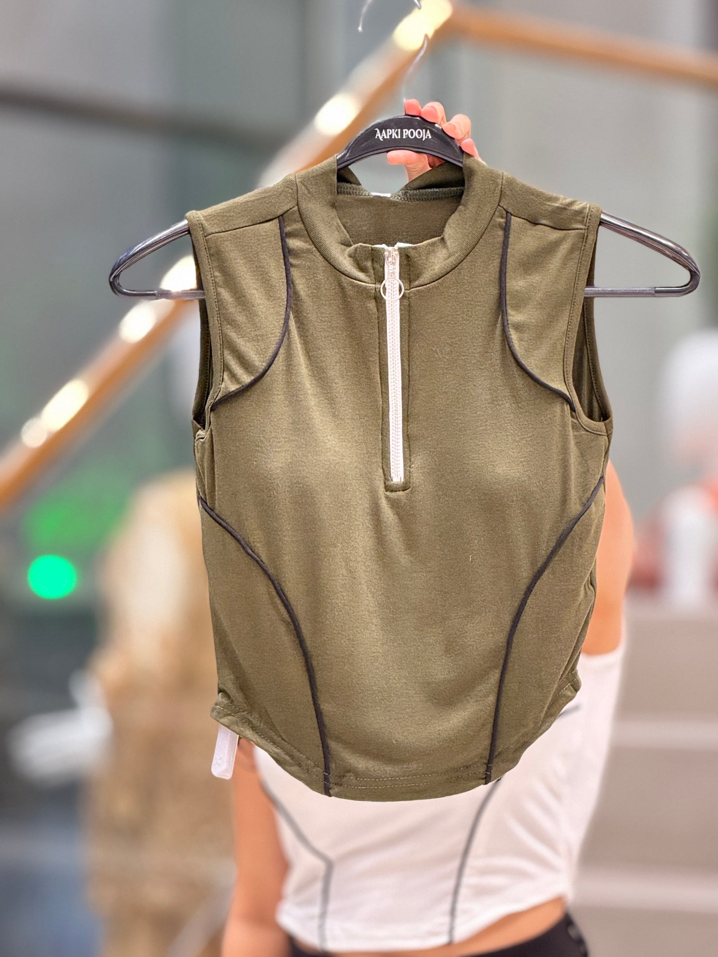 Padded sleeveless top