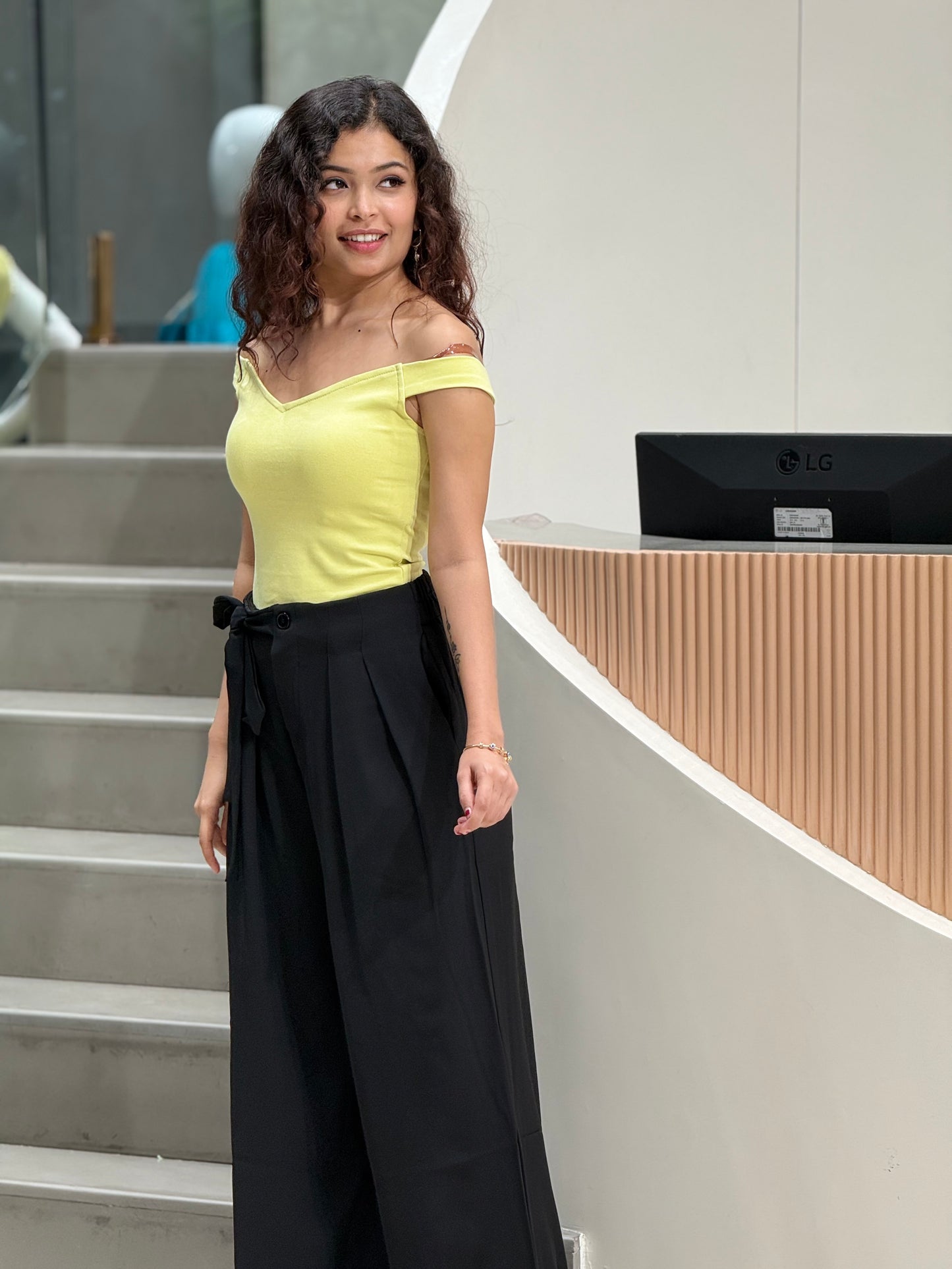 Off shoulder crop top