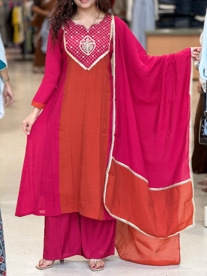 3 piece party wear suit set