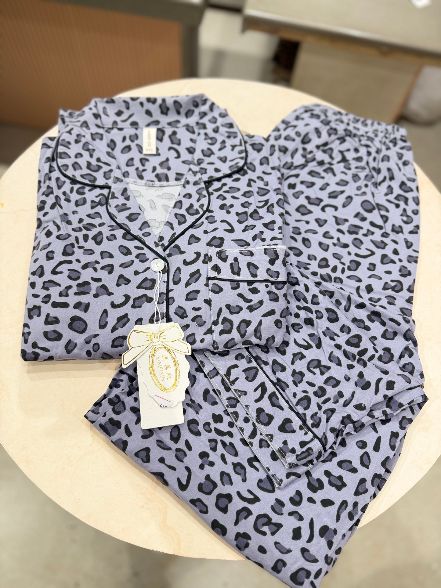 Animal print 2 piece night suit set